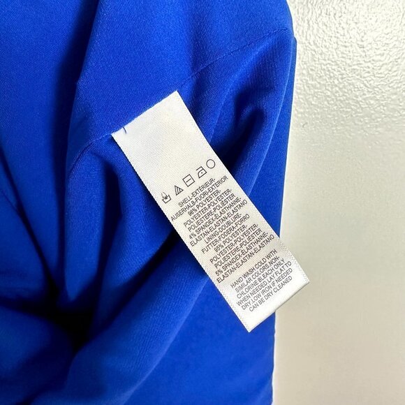 DRESS THE POPULATION Sloane Sleeveless Sheath Dress in Electric Blue Size Large - Picture 6 of 11